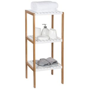 Vrijstaande bamboe drielaagse multifunctionele opbergplanken plantenstandaard rekken traditioneel design voor badkamer en woonkamer - Product Image 3