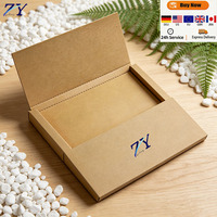 Boîtes d'expédition en carton ondulé pliables et recyclables, écologiques, avec logo personnalisé en relief, conception de boîte plate réutilisable, impression cadeau