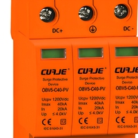 Parafoudre solaire industriel CUJE, type T2, DC 1200V 3P 40A, SPD photovoltaïque pour système hors réseau
