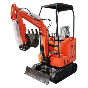 Hot Sale Digger Wholesale Micro Compact Mini Excavator 1ton Bagger Prices Tail Micro Crawler Hydraulic Excavators With Cab