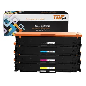 Topjet CF410A CF411A CF412A CF413A 410A Color Toner Cartridge Compatible for HP M452NW M477FDW M452DN M477DW Printer