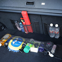 Teng Hui 2 pièces Filet de rangement pour voiture, filet de poche en maille avec adhésif auto-agrippant, ajustement universel, organisateur de coffre de voiture en polyester