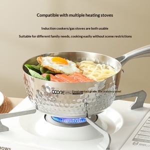 Casserole en acier inoxydable 316 avec couvercle et poignée, chauffage uniforme, compatible <span class=keywords><strong>induction</strong></span>, antiadhésive, facile à nettoyer, pot à lait, pot de cuisson Yukihira - Product Image 2