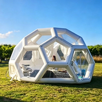 Dôme transparent en PVC, maison de bulles igloo pour les fêtes d'enfants, installation facile, marque JUNAO, garantie de 12 mois, capacité de 4 à 6 personnes