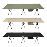 Lit de camping pliable personnalisé, robuste, pour l'extérieur, en tissu Oxford, avec cadre en aluminium, capacité de charge de 150 kg, installation rapide