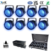 Sistema de Iluminación para DJ de 800W, Luces Cegadoras RGB Blanco Cálido Ámbar, Luces Estroboscópicas LED Impermeables IP65 para Escenarios, Fiestas, Conciertos y Eventos al Aire Libre