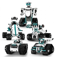 Set Mainan Robot Remote Control 5-in-1 dengan Remote 2.4G dan Operasi APP, Model Mainan Plastik ABS untuk Anak-anak