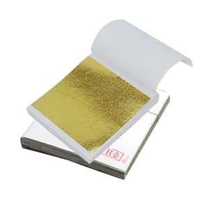Листы из золотой фольги для золочения и украшения мебели, 9 Х9 см