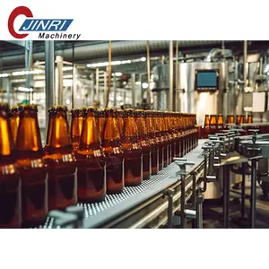 Prix d'usine, ensemble complet automatique 3 en 1, machine de remplissage de bouteilles de verre, ligne de production de bière pour les petites entreprises
