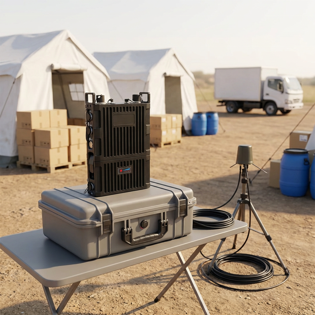 Emergency 52Mbps Broadband Mesh Radio MB04Pro Manpack Outdoor Communication AES256 FHSS with Remote Control