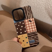 Perles colorées lanière housse de protection pour iPhone 16 15 14 13 12 11 Pro Max rétro à pois rayures étui de téléphone portable