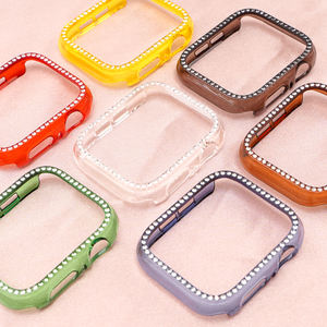 Housse de protection d'écran en diamant Bling pour <span class=keywords><strong>Apple</strong></span> IWatch Series 6/5/4/<span class=keywords><strong>SE</strong></span> boîtier de montre femme 40mm 44mm <span class=keywords><strong>coque</strong></span> de protection - Product Image 3