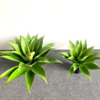 Décoration de Table en pot personnalisée, simulation de plante naturelle, feuilles vertes en plastique, bonsaï, plantes en agate étroite artificielle, 50 pièces