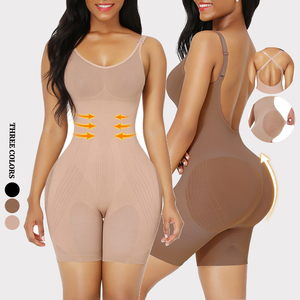 Hexin Nouvelle conception de vêtements de compression sans couture pour femmes, taille haute, contrôle du ventre, rehausseur de fesses, body sculptant complet - Product Image 1