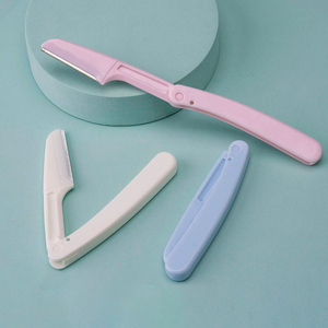 Maquinilla de afeitar plegable para cejas, cuchilla de micro malla portátil con cubierta de seguridad, recortadora de vello facial para uso diario de mujeres - Product Image 1