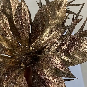 Pics décoratifs à paillettes pour arbres de Noël Branches scintillantes en spray Branches de Noël dorées pour la décoration intérieure - Product Image 4
