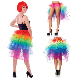 Falda de Tul Multicapa con Cola de Golondrina para el Día del Orgullo Lésbico, Falda Tutú Arcoíris, Falda Mini Burbuja con Volantes, Vestido Arcoíris para Adultos - Product Image 6
