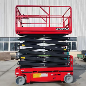 Plataforma Elevadora Hidráulica Móvil Eléctrica <span class=keywords><strong>de</strong></span> Cuatro Ruedas con Tijera Hidráulica para Trabajos Aéreos - Product Image 3