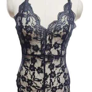 Combinaison en dentelle pour femme, sans manches, sexy, dos nu, vêtements de nuit, bleu, nylon 95%, tissu en dentelle - Product Image 5