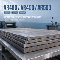 Plaque d'acier allié laminé à chaud AR400 AR450 AR500 résistant à l'usure, épaisseur de 6 à 60 mm, pour soudage, pliage, découpe, taille personnalisée