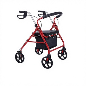 Carrito de compras para personas mayores con asiento y almacenamiento, andador plegable con marco de aleación de aluminio para uso en exteriores - Product Image 3