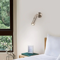 Lampe murale à bouton-poussoir pour la maison, éclairage de lecture LED, chambre d'hôtel, chevet, avec installation encastrée