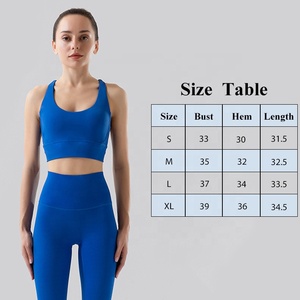 Nouveau style de soutien-gorge de sport dos croisé col en U soutien élevé sous-vêtements de fitness respirants pour femmes - Product Image 5