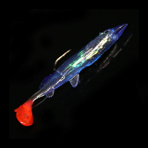 Señuelo de pesca de agua dulce con anzuelo único y cola roja, cebo suave biónico de 8 cm y 6 g para lubina, paquete de 7 - Product Image 4