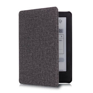 Usine En Gros Coton Tissu PU Cuir De Protection Ebook Couverture étui pour 2018 amazon <span class=keywords><strong>Kindle</strong></span> Paperwhite 4 10e Génération - Product Image 1