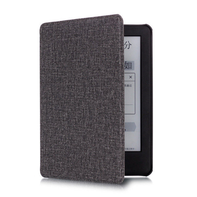 Factory Wholesale Cotton Fabric PU Leather Protective Ebook Cover case for Kindle Paperwhite 4 10th 11th 12th Generation