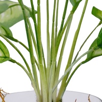 Oh arts Faux Pot de Fleur Plante Verte Artificielle Réaliste Plantes Artificielles Avec Pots Simulation Verdure Feuilles Plante