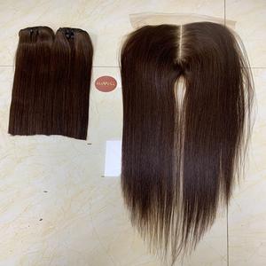 Extensiones de cabello de Color marrón liso, sin enredos ni caída, vietnamita, alta calidad, 100%, precio al por mayor - Product Image 3