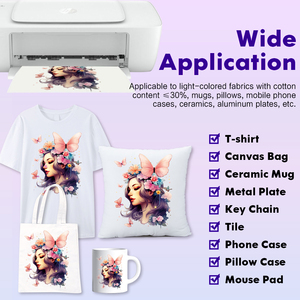 Hongcai A4 size8.27x11.69inch 100gsm chuyển thăng hoa giấy 100 sheets in ngay lập tức thăng hoa giấy cho quần áo Logo - Product Image 4