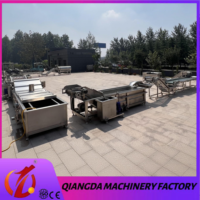 Chaîne de production de frites et de chips de pommes de terre multifonctionnelle automatique QD 500 kg/h en SUS304, haute efficacité, gaz/électricité, pour fruits et légumes