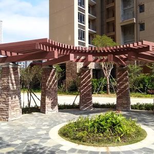 คานไม้พลาสติกคอมโพสิตที่เป็นมิตรต่อสิ่งแวดล้อมสำหรับเพอร์โกลา คาน WPC คานไม้กลวงสำหรับเพอร์โกลา คอมโพสิต - Product Image 5