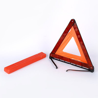 Triangle d'avertissement de sécurité routière réfléchissant rouge d'urgence haute visibilité