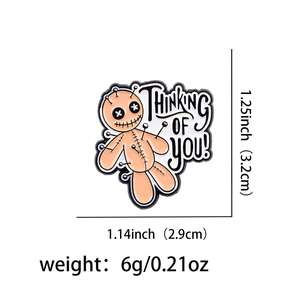 Wholesale Lovely Theme Cartoon Zha Xiao Ren Voodoo Doll <strong>Popper</strong> for Brooch Zinc Alloy - Product Image 5