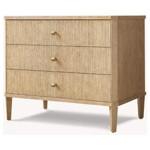 Muebles DELPHINE REEDED RHMAKER, Mesita de Noche Moderna y Lujosa con Cajón para Dormitorio - Product Image 2