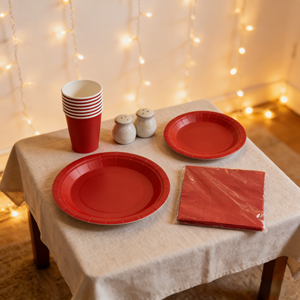 DAMAI - Vajilla de Papel de Color Sólido para Fiestas, Juego de Vajilla Desechable de Color Liso, Platos de 7 y 9 Pulgadas, Vasos de Papel, Servilletas - Product Image 5
