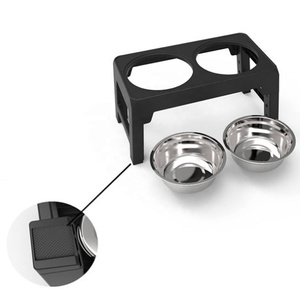 Sturdy Elevated Pet <b>Bowl</b> <b>Stand</b> with 2 Thick 50oz Stainless Steel <b>Bowls</b> for Medium Large <b>Dogs</b> - Product Image 1