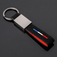 Vente en gros de porte-clés élégants en cuir véritable avec logo personnalisé Allemagne Italie Belgique drapeau souvenir pour couples