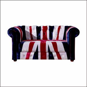 Hôtel de luxe 4 places vieux Chesterfield, canapé <span class=keywords><strong>en</strong></span> velours écrasé union jack chesterfield-sofa - Product Image 5