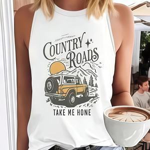 เสื้อกล้ามผู้หญิงแขนกุดผ้าฝ้ายถักลายตัวอักษรลำลองแขนกุด - Product Image 2