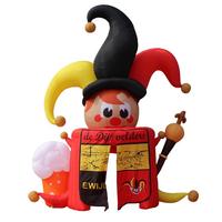 Costume de carnaval, poupée maléfique, en mouvement, effrayant, toboggan, cirque rouge, dessin animé, Clown géant gonflable, modèle pour décoration d'halloween