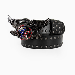 Cinturones <span class=keywords><strong>de</strong></span> diseñador para mujeres <span class=keywords><strong>de</strong></span> lujo para hombres y mujeres Jeans negro Punk <span class=keywords><strong>remache</strong></span> tachonado Hip Hop cinturón Y2K Goth Western Skull Pant cinturón ancho - Product Image 3