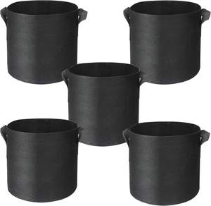 <strong>Best</strong> Selling Black/Gray Non Woven Polyester Felt Reusable <strong>Grow</strong> <strong>Bags</strong> 1-500 Gallon Breathable Eco-Friendly Customizable Sizes - Product Image 2