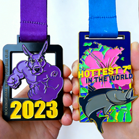 Médaille de boxe sportive 3D en alliage de zinc gravée, écologique, avec logo personnalisé, dorée, en vente, fabriquée par le fabricant à prix abordable