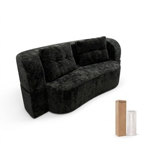 Canapé de salon en velours compressé avec dossier rembourré, idéal pour appartement, hôtel, mobilier d'intérieur, fourniture pour projets contractuels - Product Image 1