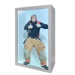 21,5 86 pulgadas holográfica 3D personalizado pantalla LCD transparente publicidad transparente 3D holograma pantalla LCD gabinete de pantalla