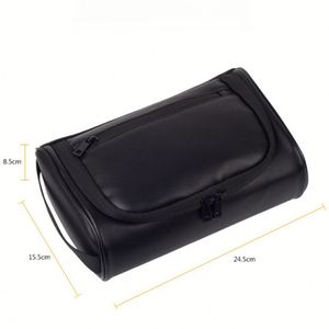Personalized Leather <b>Toiletry</b> <b>Bag</b> - Travel Cosmetic Pouch for <b>Men</b> - Custom Logo Available - Product Image 4